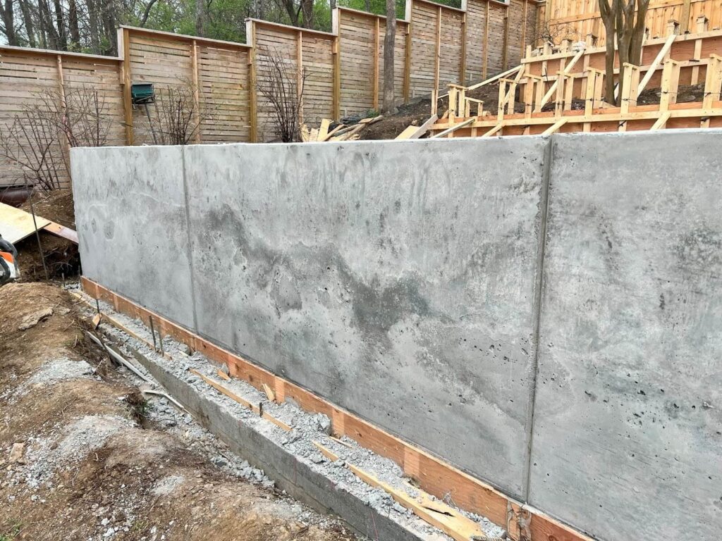A retaining wall