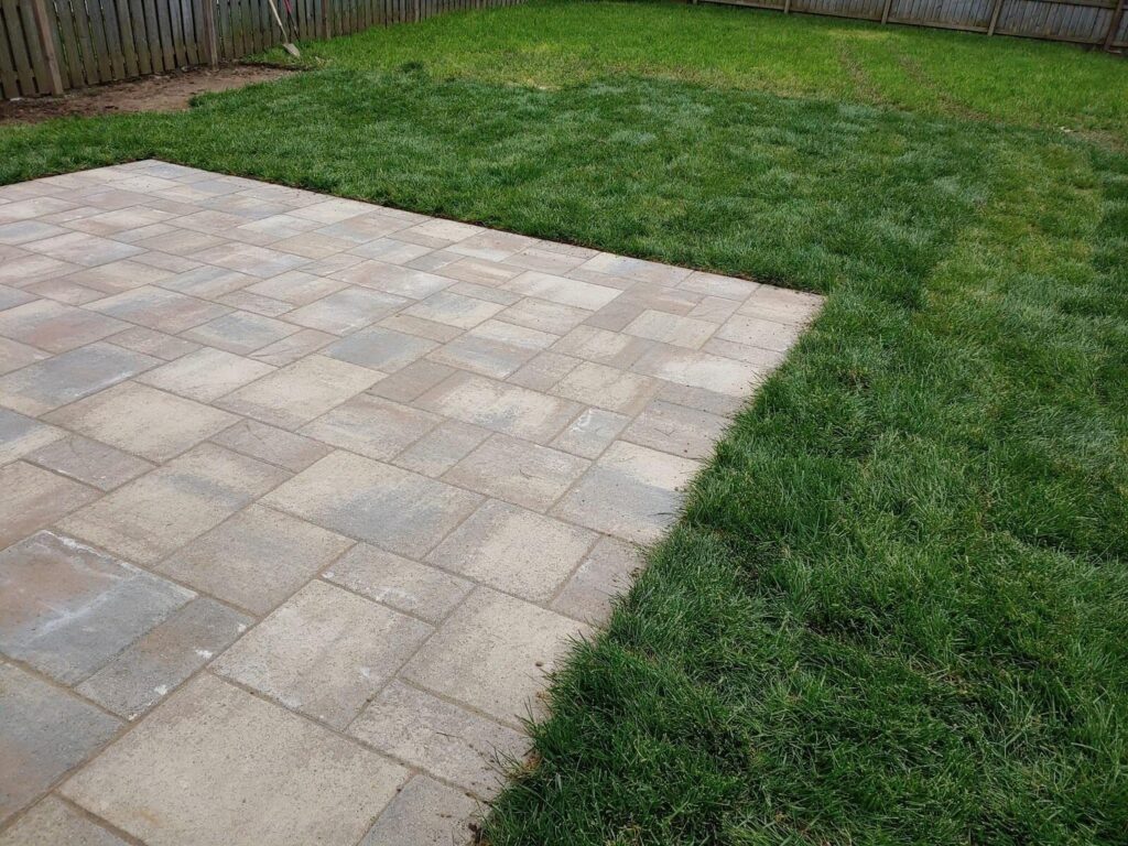 Stamped concrete patio